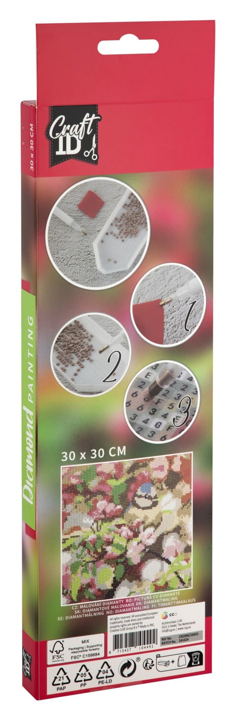 Broderie diamant Craft Id - Oiseau - 30 x 30 cm