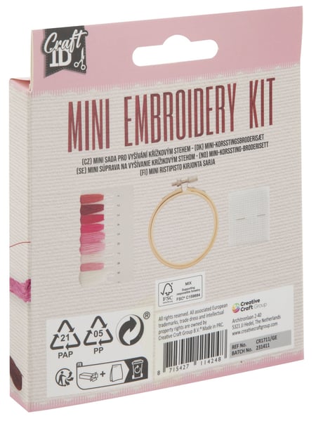 Mini kit de broderie Craft Id - Fleurs