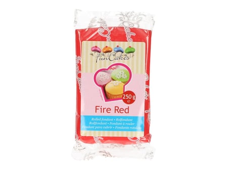 Pâte à sucre - Rouge (Fire Red) - 1kg - FunCakes