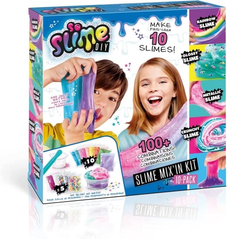 Canal Toys So Slime - Kit de Fabrication pour créer 10 Slimes - Loisirs  Créatifs DIY pour Enfant SSC 184 Multicolore