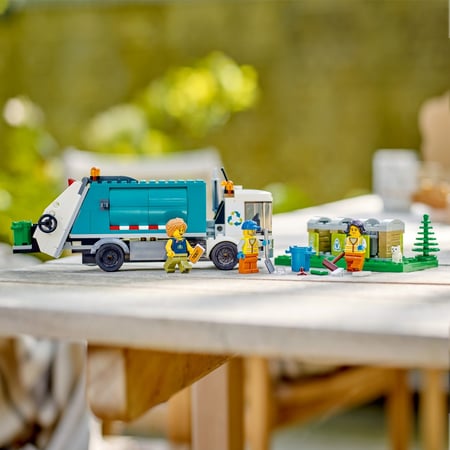 LEGO 60386 City Le Camion de Recyclage, Jouet pour Un Mode de Vie Durable,  Camion-Poubelle avec 3 Bacs de Triage, Jeu Éducatif, Idée Cadeau Enfants 5