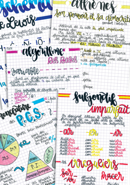 Study with mathilde : crée tes fiches de révision simples et colorées pour  t'aider à réviser : Mathilde Fouqué - 2383552763 - Livre scolaire lycée