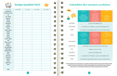 Agenda familial Famille nombreuse avec Marie Alix Jeanson - Mémoniak - 2024  - Maxi planner familial - Planner familial - Agendas - Calendriers