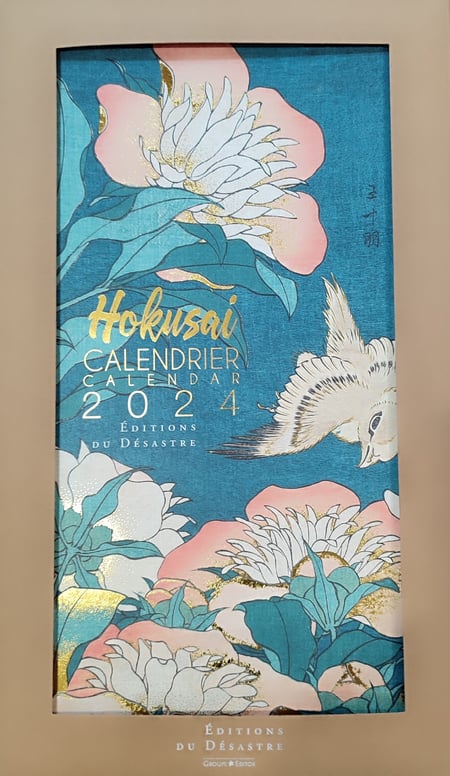 Calendrier grand format - 2024 - Editions du Désastre - Hokusai doré - 290  x 490 mm