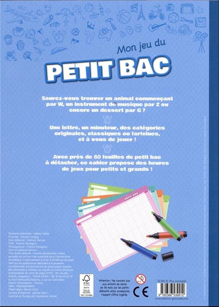 JEU - Le Petit Bac - Grammaire