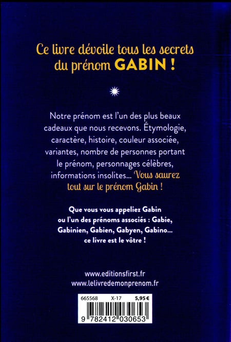 Gabin 2412030650 Livre Famille Education Cultura