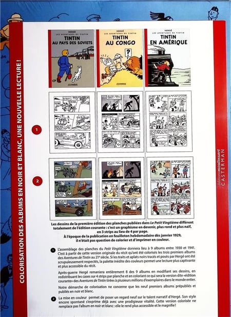 Hergé - Coffret Tintin Les colorisés Tintin en Amérique - Tintin