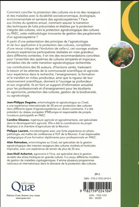 Protection agroécologique des cultures - - (EAN13 : 9782759224128
