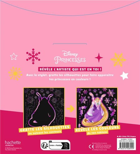 Les ateliers Disney : Disney Princesses : cartes à gratter dorées - Disney  - Disney Hachette - Papeterie / Coloriage - Librairie Ecosphère