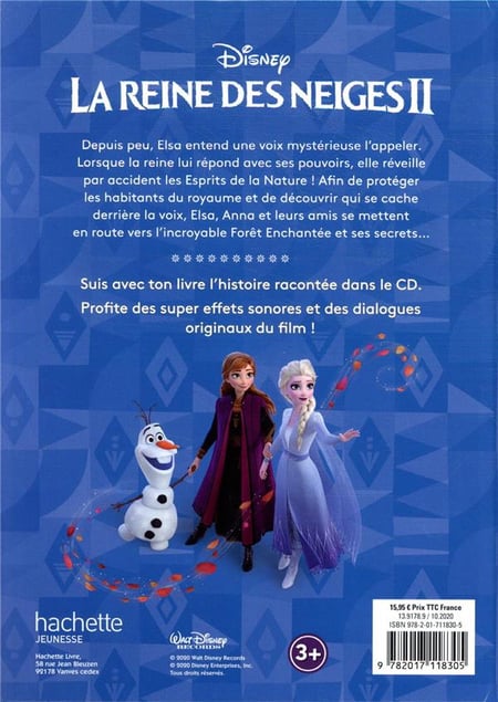 Mon histoire à écouter : La Reine des Neiges 2 : Disney - 2017118303 -  Livres pour enfants dès 3 ans