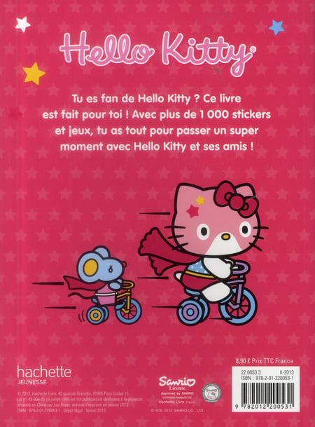 Hello Kitty - 1000 livre d'autocollants - autocollants