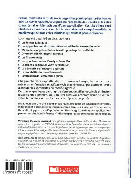 Cas de gestion de l'entreprise agricole / outils d'aide à la décision ...