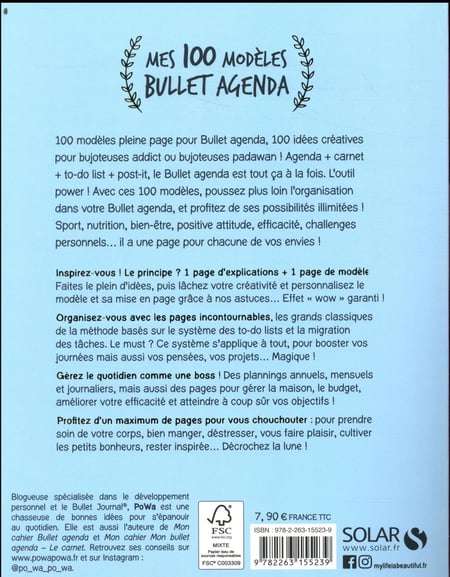 Mon cahier : mes 100 modèles bullet agenda