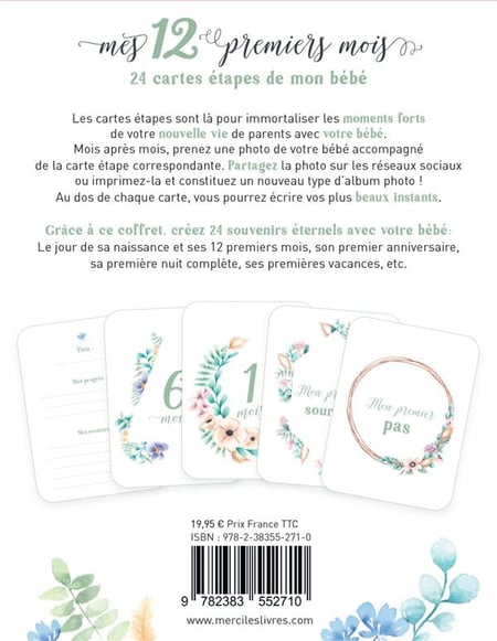 Mes 12 premiers mois : 24 cartes étapes de mon bébé : Maud Denoux-Dewald -  2383552712 - Livre Maternité et Puériculture
