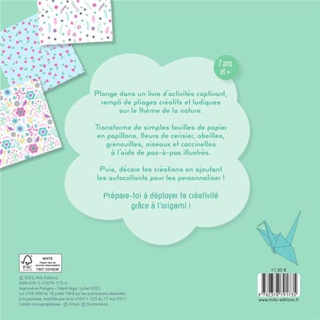 Mes ORIGAMI Faciles: Origami animaux | livre pliage papier en couleur |  Origamis faciles enfants dés 4 ans | Idéal pour cadeau (French Edition)