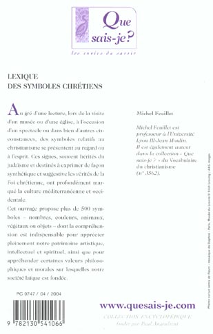 Lexique Des Symboles Chretiens : Michel Feuillet - 2130541062 ...