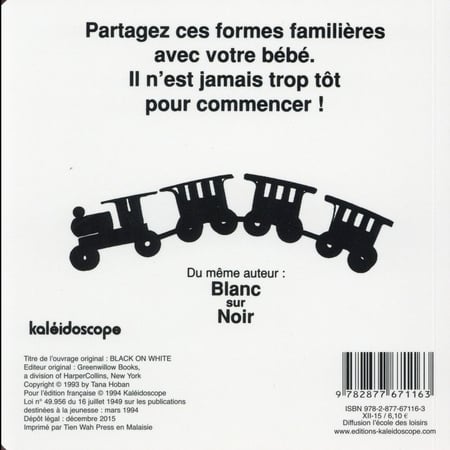 Noir sur blanc Tana Hoban 287767116X Livres pour enfants d s