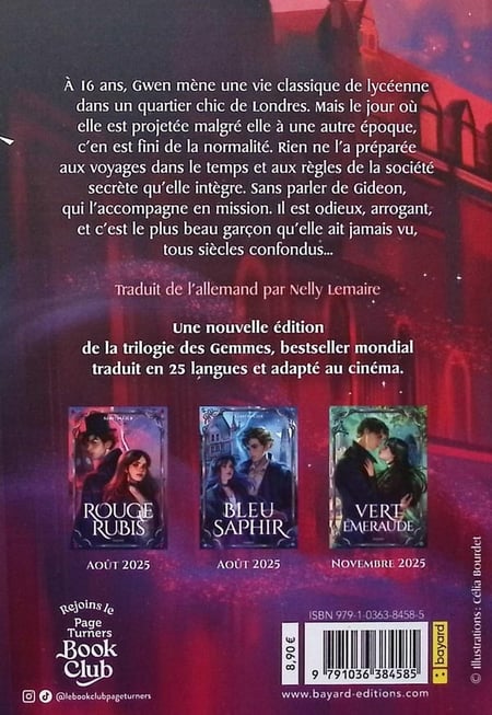 Trilogie Rouge Rubis, Bleu Saphir, Vert Emeraude - Kerstin Gier - Livres Jeunesse Poches COMPLET