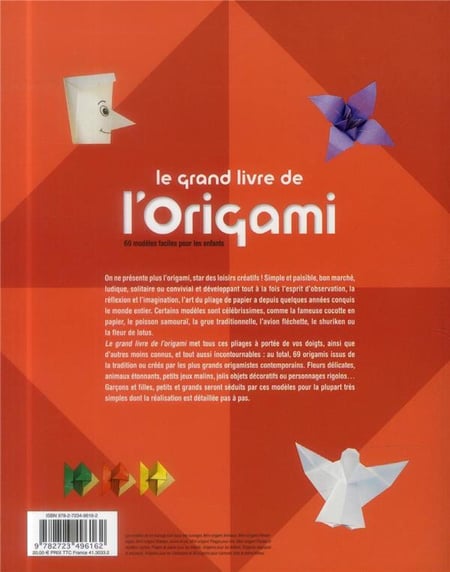 Mes ORIGAMI Faciles: Origami animaux | livre pliage papier en couleur |  Origamis faciles enfants dés 4 ans | Idéal pour cadeau (French Edition)