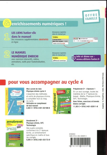 Micromega Physique Chimie Cycle 4 Livre De Lélève édition 2017 Fabrice Massa