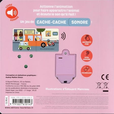 Cache cache sonore dans la ville Edouard Manceau Livres pour