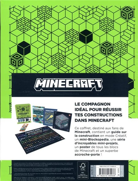 Minecraft - Le Coffret Expert Spécial Bâtisseur (trois Livres, un Poster et  un Accroche-porte)