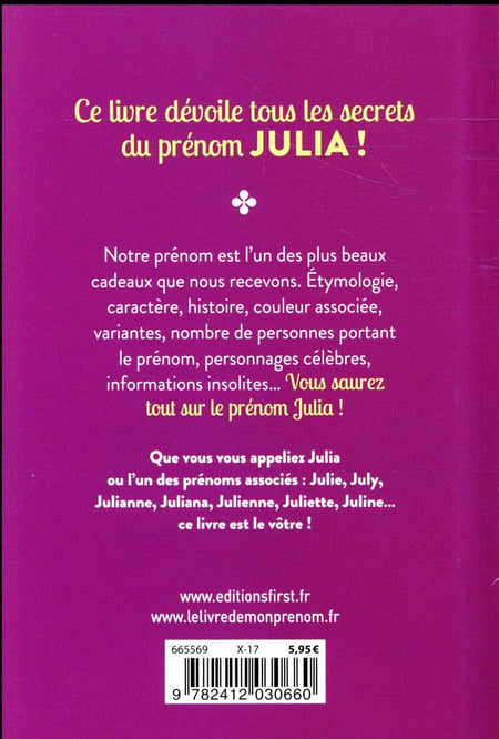 Julia 2412030669 Livre Famille Education Cultura