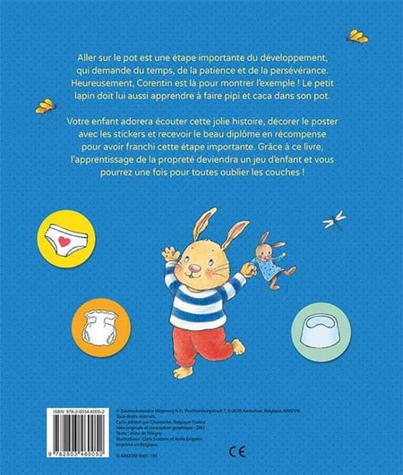 Corentin Hourra, je vais sur le pot ! un livre de récompense avec un poster  et des stickers de motivation : Pétigny - 280346005X - Livres pour enfants  dès 3 ans