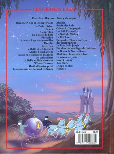 Livre enfant Cendrillon, Disney club du livre NEUF