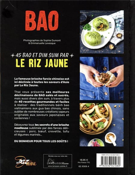 Bao - des brioches à toutes les farces ! : Thai King Liou - 2036041086 -  Livres de cuisines du Monde