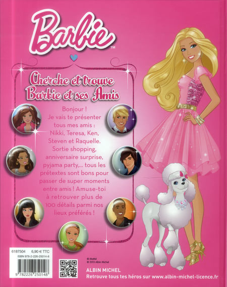 plat dessin animé collection de une rose girly éléments. Barbie