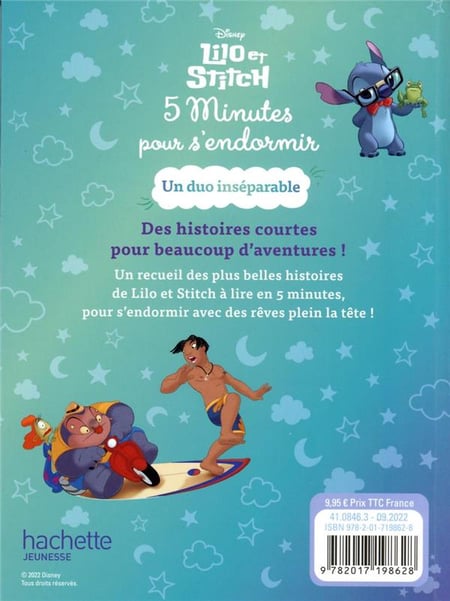 5 minutes pour s'endormir - lilo et stitch : un duo inséparable : Disney -  2017198625 - Livres pour enfants dès 3 ans