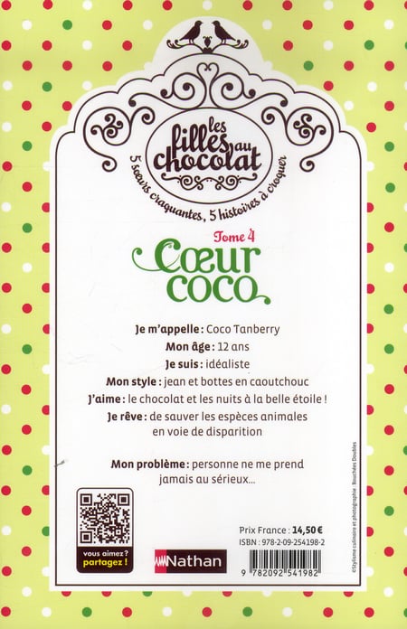 Les filles au chocolat Tome 4. Coeur coco de Cathy Cassidy - Album