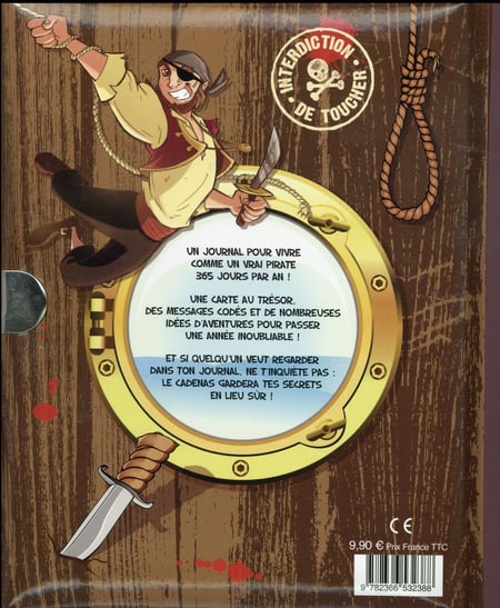 Journal secret Pirate avec cadenas - LIVRES -  - Livres +  cadeaux + jeux