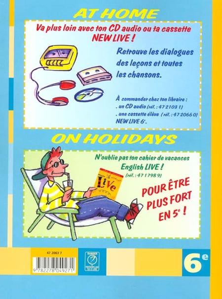NEW LIVE : anglais - 6ème - workbook - 2278049275 - Manuels scolaires ...