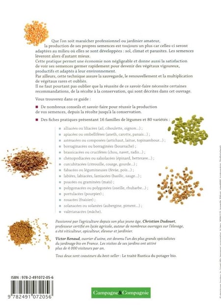 Produire ses semences potagères (2e édition) : Christian Dudouet