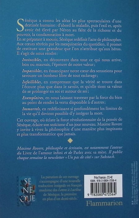 Vivre debout et mourir libre : Les dernières leçons de Sénèque : Maxime ...