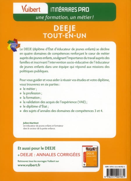 Éducateur de jeunes enfants - deeje - tout-en-un (8e édition) : Julien  Martinet - 2311007831