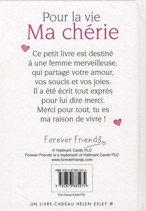 Pour la vie - ma cherie : Helen Exley - 2873885270 - Poésie | Cultura