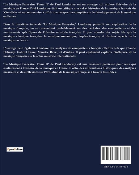 L'histoire de la musique française