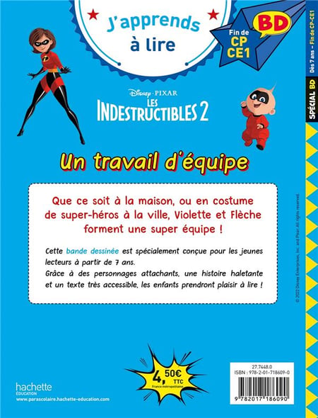 J'apprends à lire BD - CP-CE1 - les Indestructibles - un travail d'équipe !  : Isabelle Albertin - 2017186090 - Livre primaire