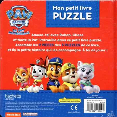 Livre puzzle Pat patrouille - Pat Patrouille | Beebs