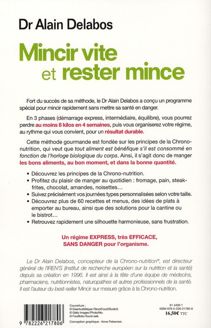 Mincir vite et rester mince - la chrono-nutrition en 3 phases