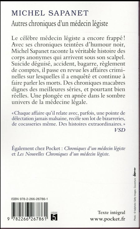 Chroniques d'un médecin légiste / Michel Sapanet - Détail
