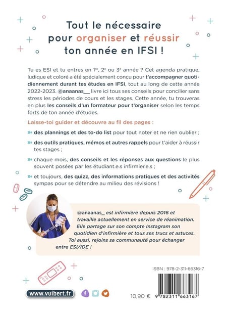 Le bullet agenda de l'étudiant.e infirmier.e : tout pour réussir ton année  en IFSI avec @anaanas_ (édition 2022/2023) : Anaanas - 231166316X - Livre  Médecine et Paramédical