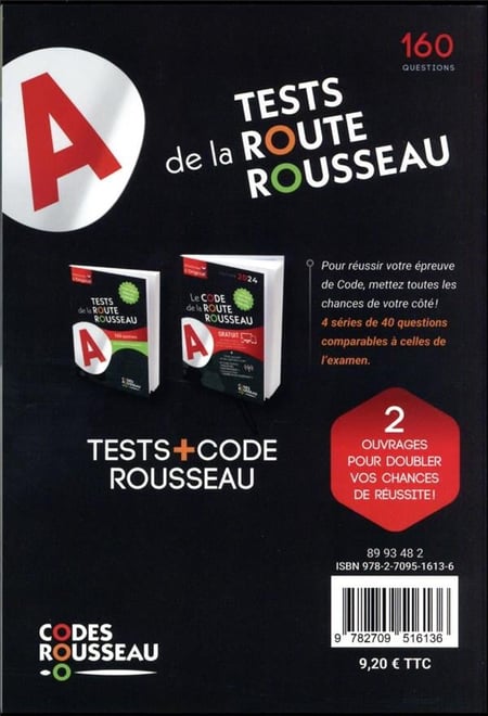 Code Rousseau : test de la route - permis B (édition 2024) : Collectif -  2709516136