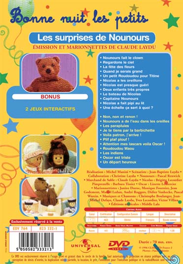 Vue Stéréoscopique Meccano Triang Minema Nounours (Bonne Nuit Les Petits) 1965