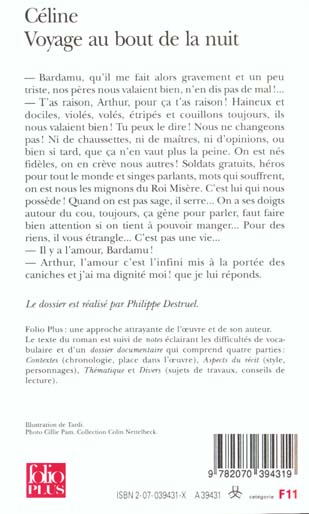 Voyage au bout de la nuit - Louis-Ferdinand Céline - Folio - Poche