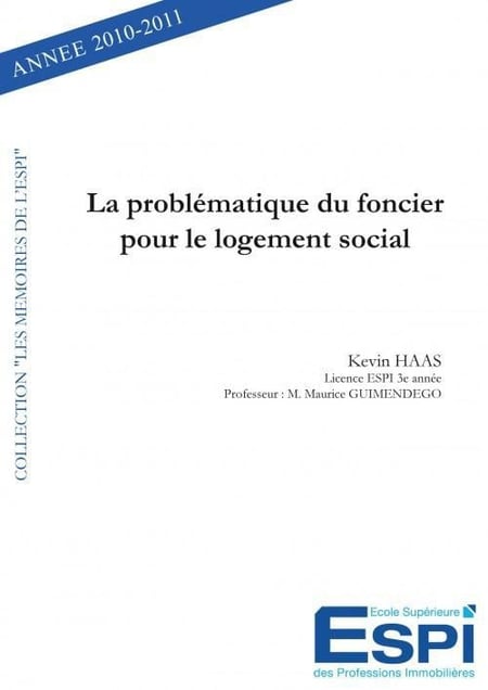 La problematique du foncier pour le logement social