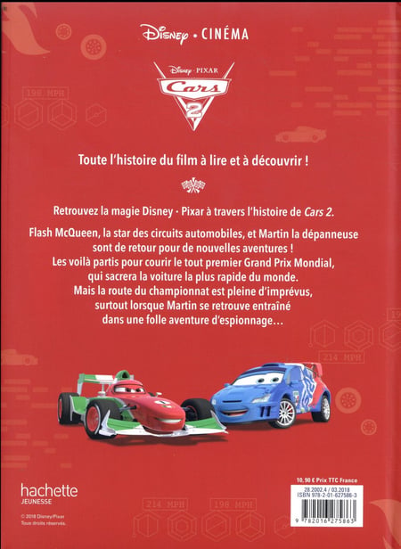 Mon histoire à écouter : Cars 2 - Disney - Disney Hachette - Livre